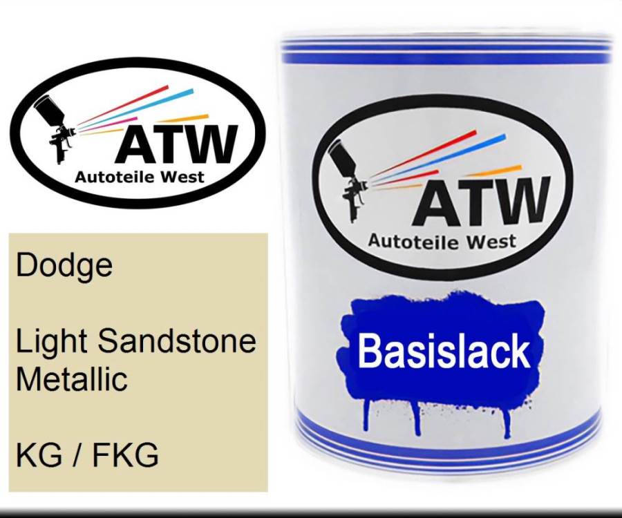 Dodge, Light Sandstone Metallic, KG / FKG: 1L Lackdose, von ATW Autoteile West.